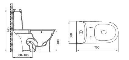 11299-2-1/31P Bàn Cầu Liền Khối JOMOO - Ảnh 3