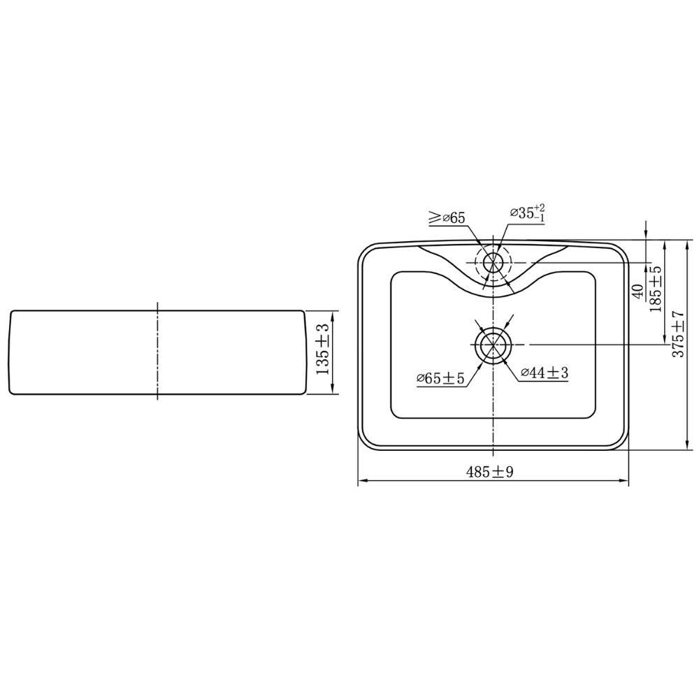 12812-1/11P Chậu Lavabo Đặt Bàn JOMOO - Ảnh 3