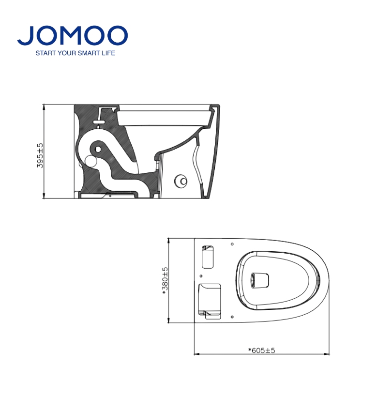 J11022-1/31K Bàn Cầu Bán Thông Minh JOMOO Dùng PIN - Ảnh 3