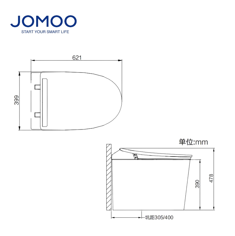 J11415-1-1/31K BÀN CẦU BÁN THÔNG MINH JOMOO - Ảnh 3