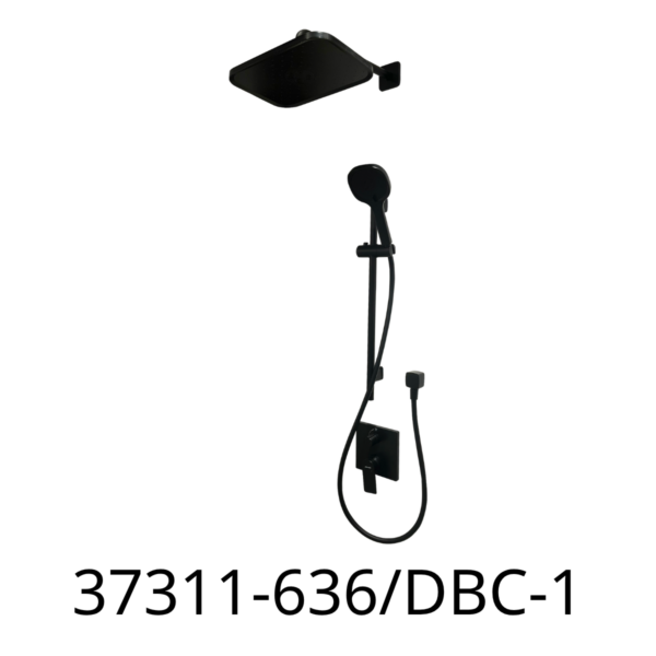 Sen tắm NL âm tường  màu đen JOMOO 37311-636/DBC-1 (Kèm củ sen 37278-000/00-1)
