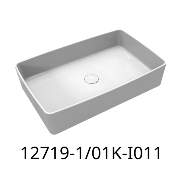 Chậu rửa mặt lavabo đặt bàn JOMOO 12719-1/01K-I011 KT 570×355×126 mm  ( đã bao gồm đầu siphon sứ nhấn)