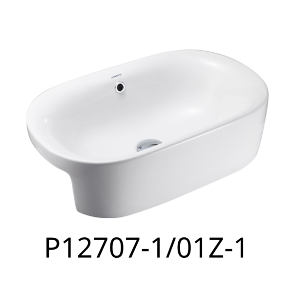 Chậu rửa mặt bán âm JOMOO P12707-1/01Z-1 KT 600*380*190mm