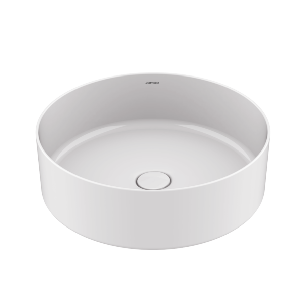 Chậu RM JOMOO đặt bàn tròn 12661-1/01K-1 (410*410*157mm) ( đã bao gồm đầu siphon sứ nhấn)