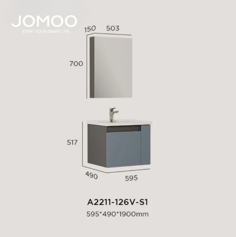A2211-126V Bộ Tủ Chậu Jomoo - Ảnh 3